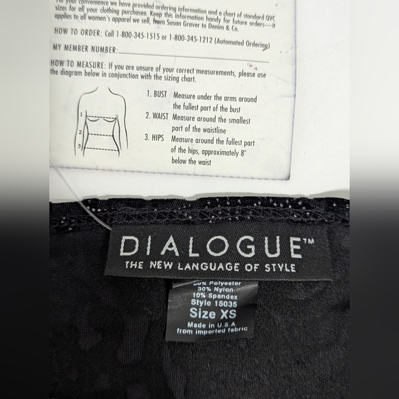 Dialogue QVC Style Velour Burnout Style Top Shirt Women's Size XS New NWT - Picture 7 of 8